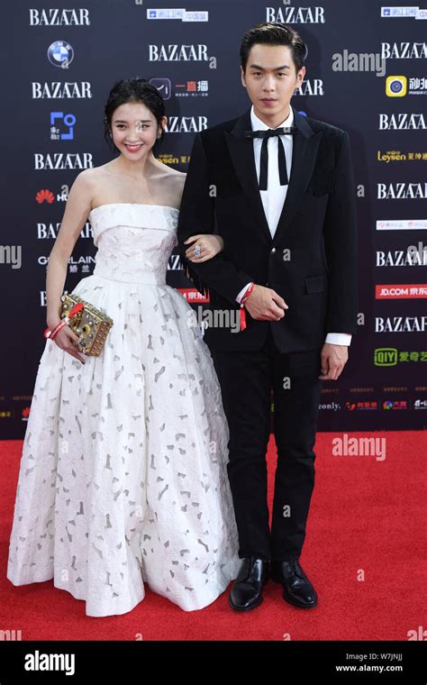 Chinese Actress Tang Yixin Left And Her Boyfriend Actor Zhang Ruoyun