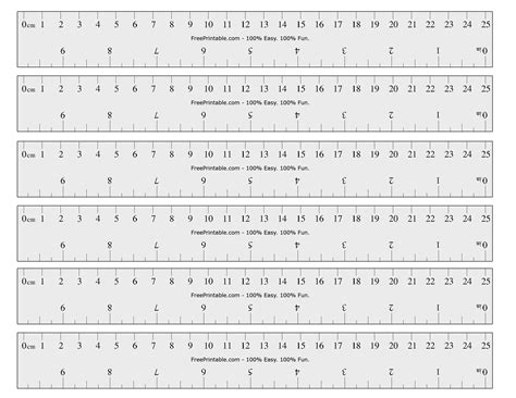 Printable Ruler 12 Inch Actual Size 8 Sets Of Free Printable Rulers
