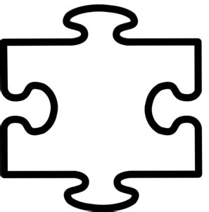 puzzle piece clipart black  white   cliparts