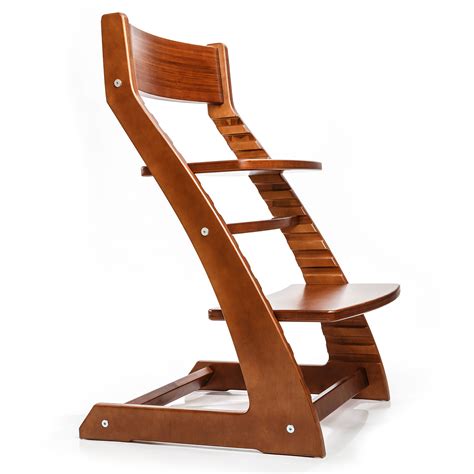 Adjustable height office & conference room chairs : Walnut Adjustable Wooden Chair - Fornel Furniture