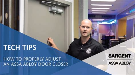 How To Properly Adjust An ASSA ABLOY Door Closer YouTube