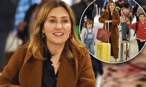 multimillionaire beauty mogul zoë foster blake looks chic in a long brown coat as she arrives at