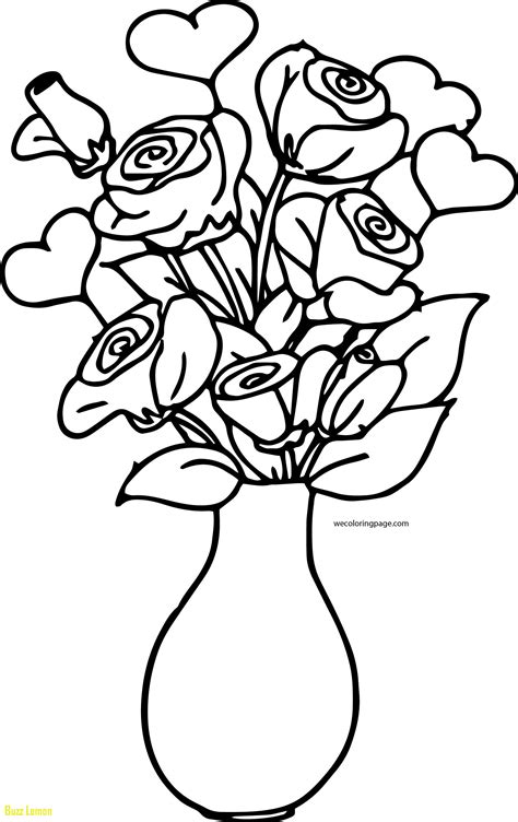 Vase With Flowers Coloring Page Coloring Pages