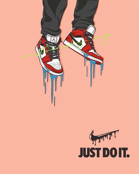 Drip Nike Jordan S Digital Illustration Etsy