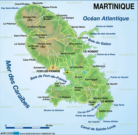 Map Of Martinique Island In France Welt Atlasde