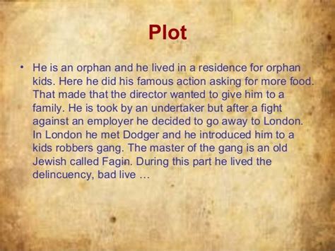 Oliver Twist Book Report Summary