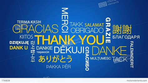 Thank You In Different Languages Stock Animation 1744838