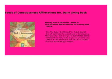 Seeds Of Consciousness Affirmations For Daily Living Book 431