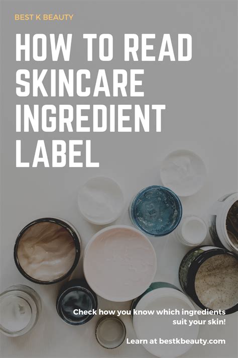 How To Read Skincare Ingredient Label Skincare Ingredients