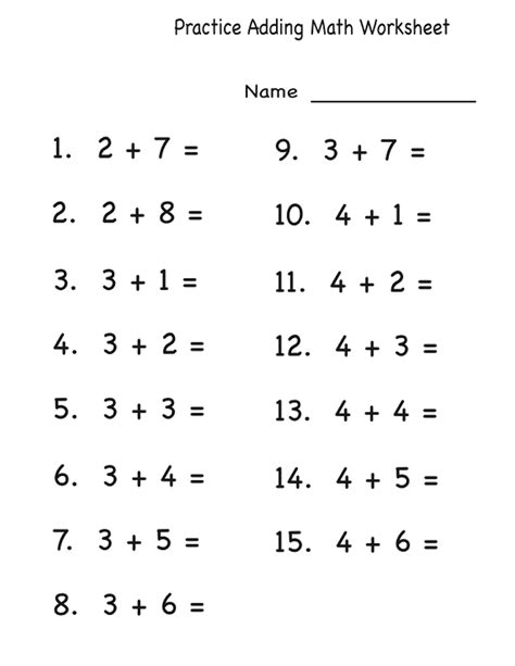 Math Papers To Print Kindergarten Learning Printable Math