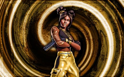 Download Wallpapers K Luxe Yellow Grunge Background Fortnite Vortex Fortnite Characters