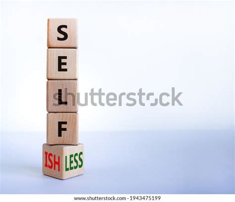 Selfish Selfless Symbol Turned Cubes Changed Stock Photo 1943475199
