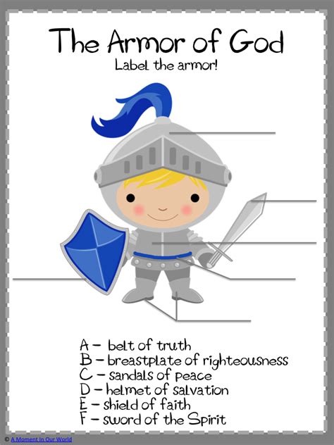 Armor Of God A Moment In Our World Armor Of God Lesson Armor Of