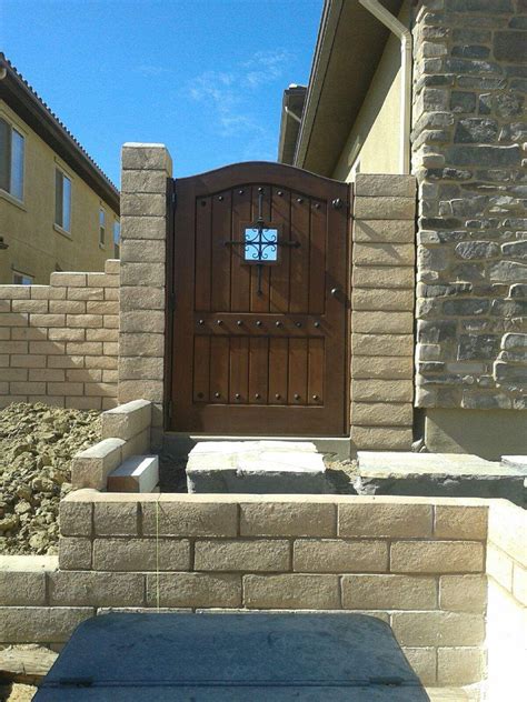 Easy to install, they offer great value for money. Custom Wood Gate with Decorative Clavos and Grill | Wooden ...