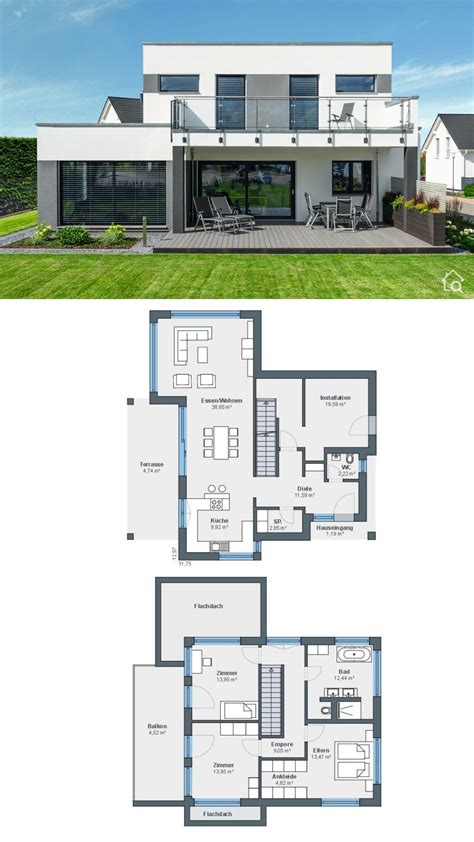 Modernes Kubus Haus Im Bauhausstil Mit Flachdach And Offenem