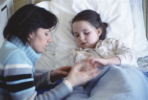 Mother And Daughter In Hospital Stock Image M8250777 Science