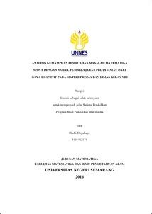 Umumnya, python digunakan sebagai bahasa skrip, walaupun pada praktiknya penggunaan bahasa ini mencakup konteks pemanfaatan yang pada umumnya tidak dilakukan. ANALISIS KEMAMPUAN PEMECAHAN MASALAH MATEMATIKA SISWA ...