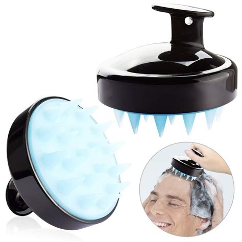 Silicone Shampoo Scalp Brush Shower Body Washing Hair Massage Brush Bath Spa Facial Cleansing