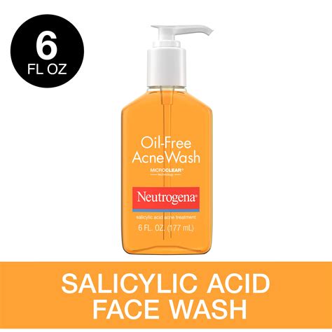 Neutrogena Oil Free Salicylic Acid Acne Fighting Face Wash Fl Oz Walmart Com