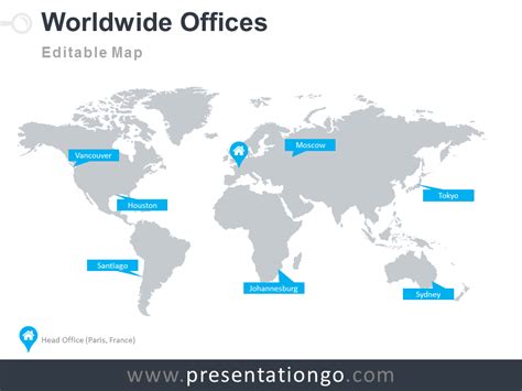 Free Powerpoint Templates About World Map