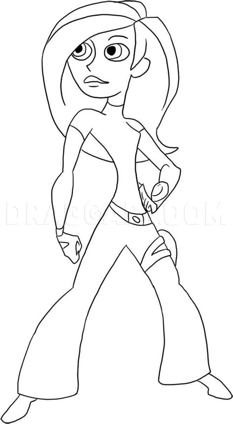 How To Draw Kim Possible Step By Step Drawing Guide By Dawn Dragoart