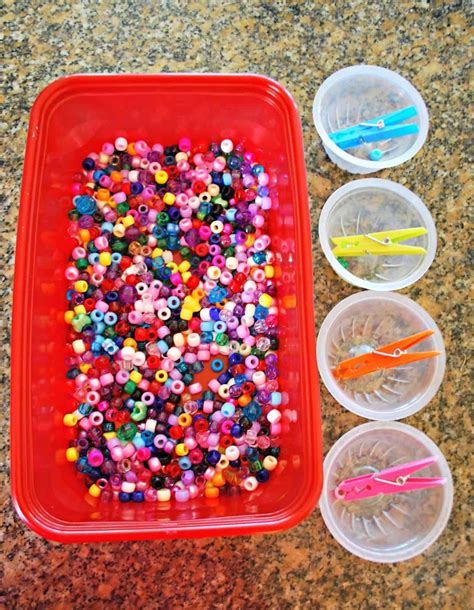 Fine Motor Skills Activity With Beads Mess For Less