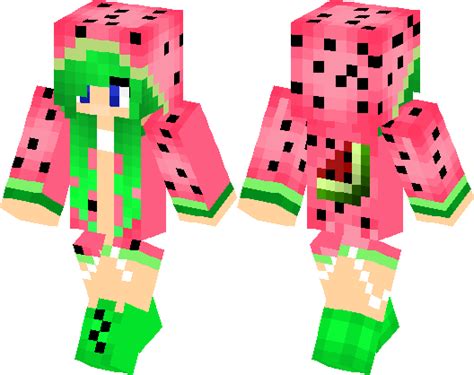 Watermelon Girl Minecraft Skin Minecraft Hub
