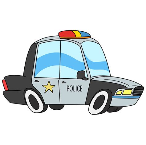 How To Draw A Cartoon Police Car Police Cars Art For Kids Hub Images