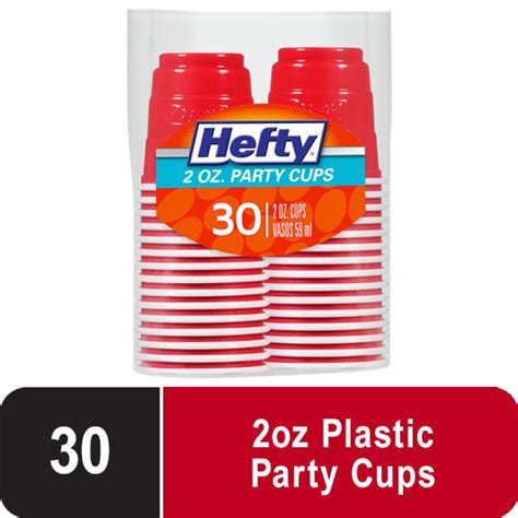 Hefty Red Plastic Party Cups 2 Oz 30 Count