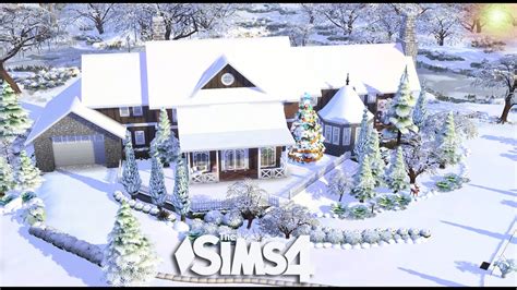 The Sims 4 The Christmas Mansion House Build Youtube