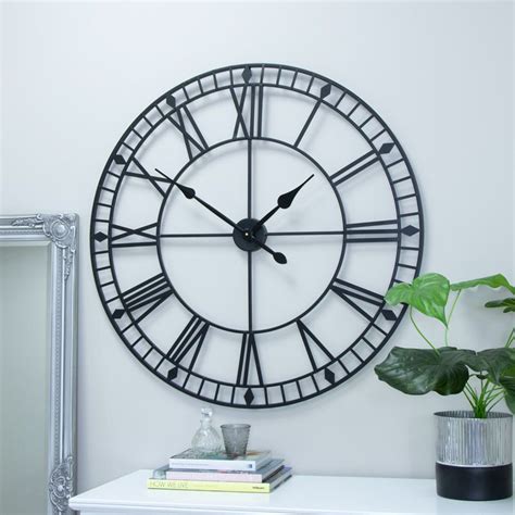 Large Black Iron Skeleton Wall Clock Artofit