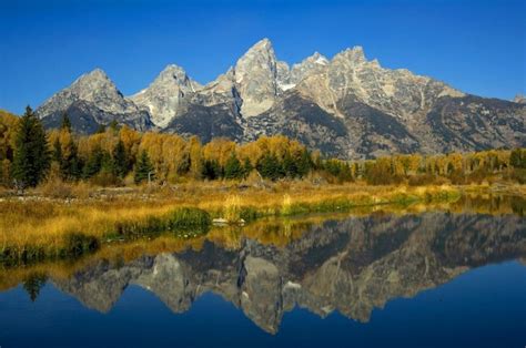 Unspoiled Nature And Snowy Peaks In The Teton Range Usa Snow