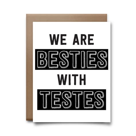 Besties With Testes Greeting Card Choke Shirt Company