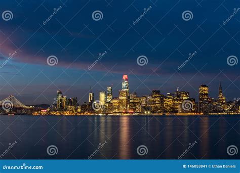 City Of San Francisco Skyline At Dawn Stock Image Image Of Dawn