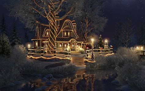 Christmas Cottage 3d Screensaver Download Animated 3d Screensaver