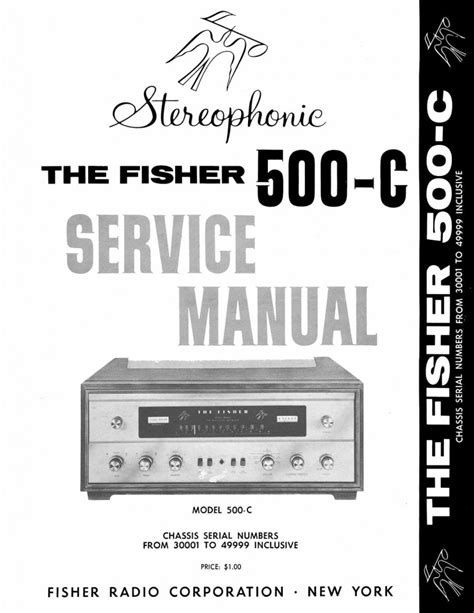 Fisher 500 C 500c Stereophonic Service Manual Glendale Manuals