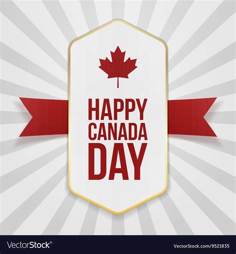 Happy Canada Day Greeting Badge Royalty Free Vector Image