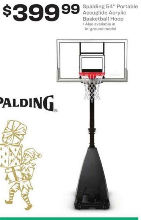 Spalding 54 Portable Accuglide Acrylic Basketball Hoop Offer At