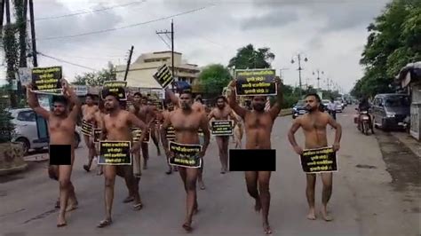 Chhattisgarh Men Hold Nude Protest In Raipur In Fake Caste