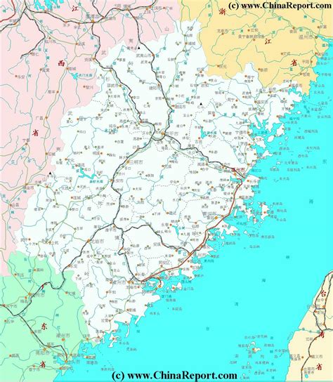 Fujian Province China Fujian Map 2a Schematic By