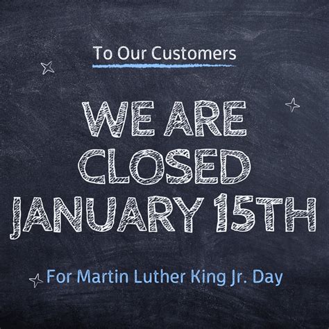 Closed Martin Luther King Jr Day — Blue Rivers Aaa