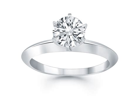 Knife Edge Solitaire Engagement Ring Mounting In 14k White Gold