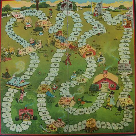 The 1938 Vintage Board Game Of Jack And Jill All About Fun And Games