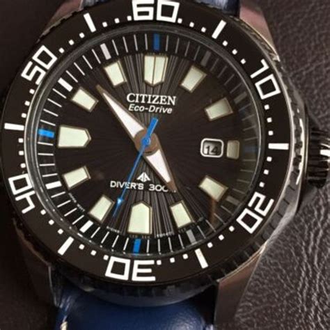 Citizen Eco Drive 300m Divers Watch E168 5070830 Boxed With Blue