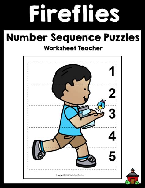 Fireflies Number Sequence Picture Puzzles Made By Teachers