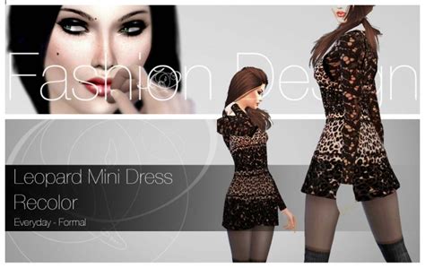 Recolor Leopard Dress By Zenezis At Mod The Sims Sims 4 Updates
