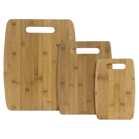 3 Piece Bamboo Cutting Board Set 15 X 12 12 X 9 And 9 X 6
