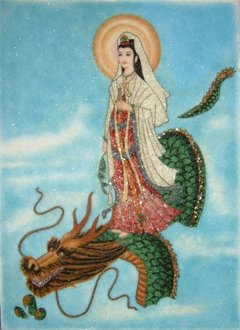Kuan Yin Riding Green Dragon Kwan Yin Guan Yin Ancient Chinese