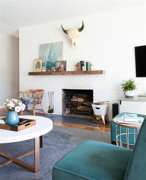 Asymmetrical Fireplace And Mantel Ideas Brick Fireplace Makeover
