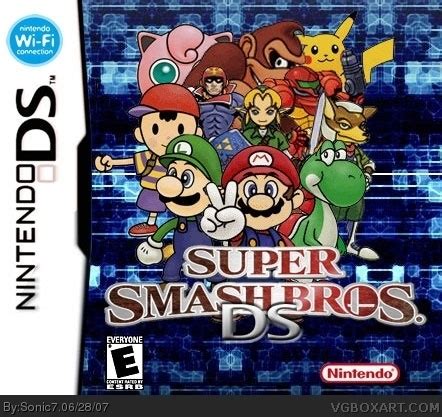 Super Smash Brothers DS Nintendo DS Box Art Cover By Sonic7
